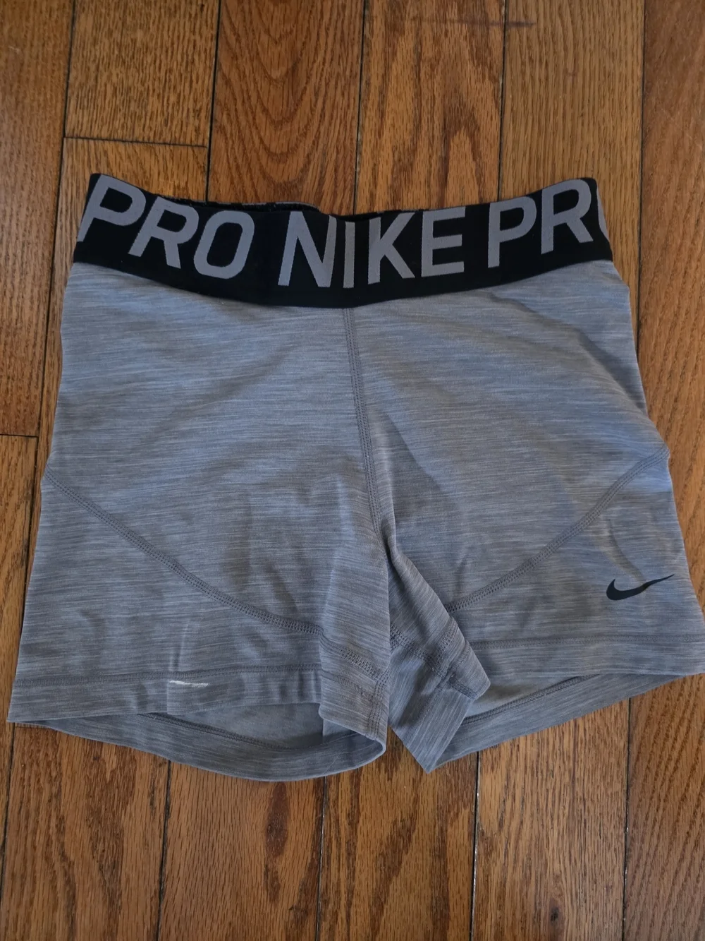 Nike Pro Women's Light Gray Athletic Training Shorts
